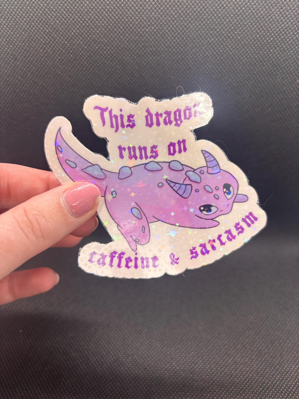 Sparkling Dragon Stickers with Glitter Top Coat – Funny & Cute Vinyl Sticker Set