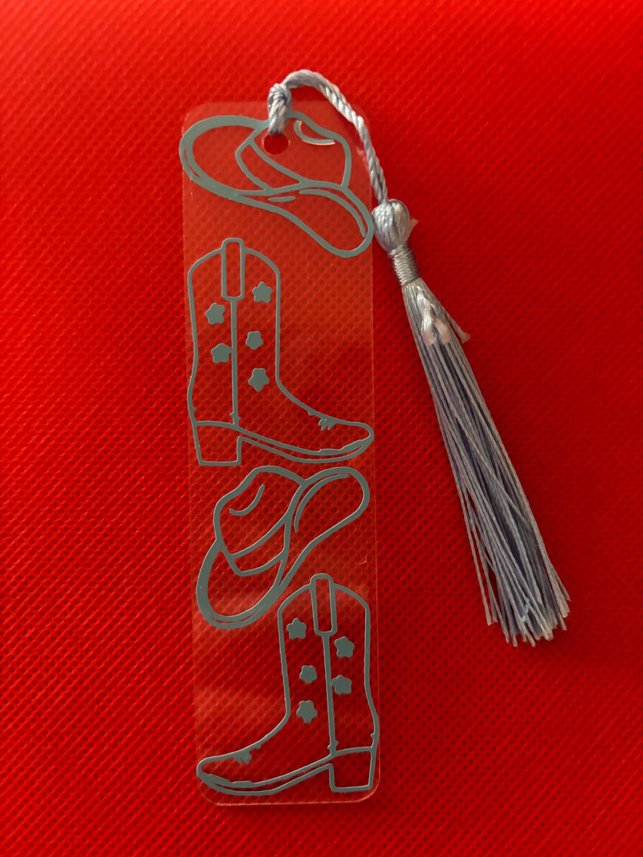 Acrylic Bookmark with Tassel, Vinyl Page Holder for Readers