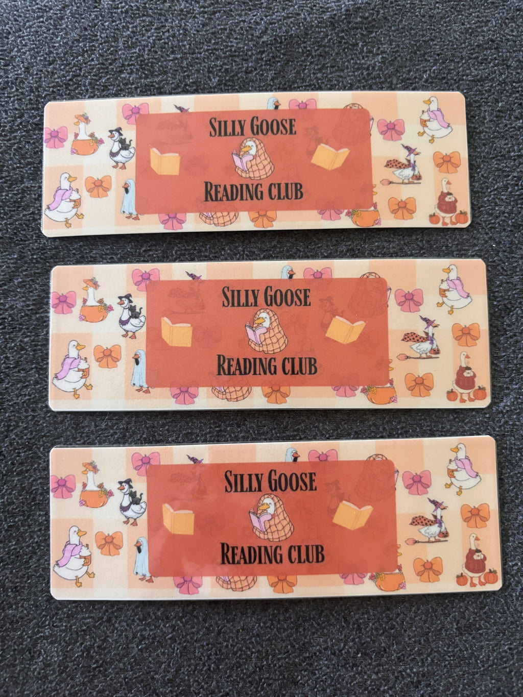 Silly goose reading club bookmark