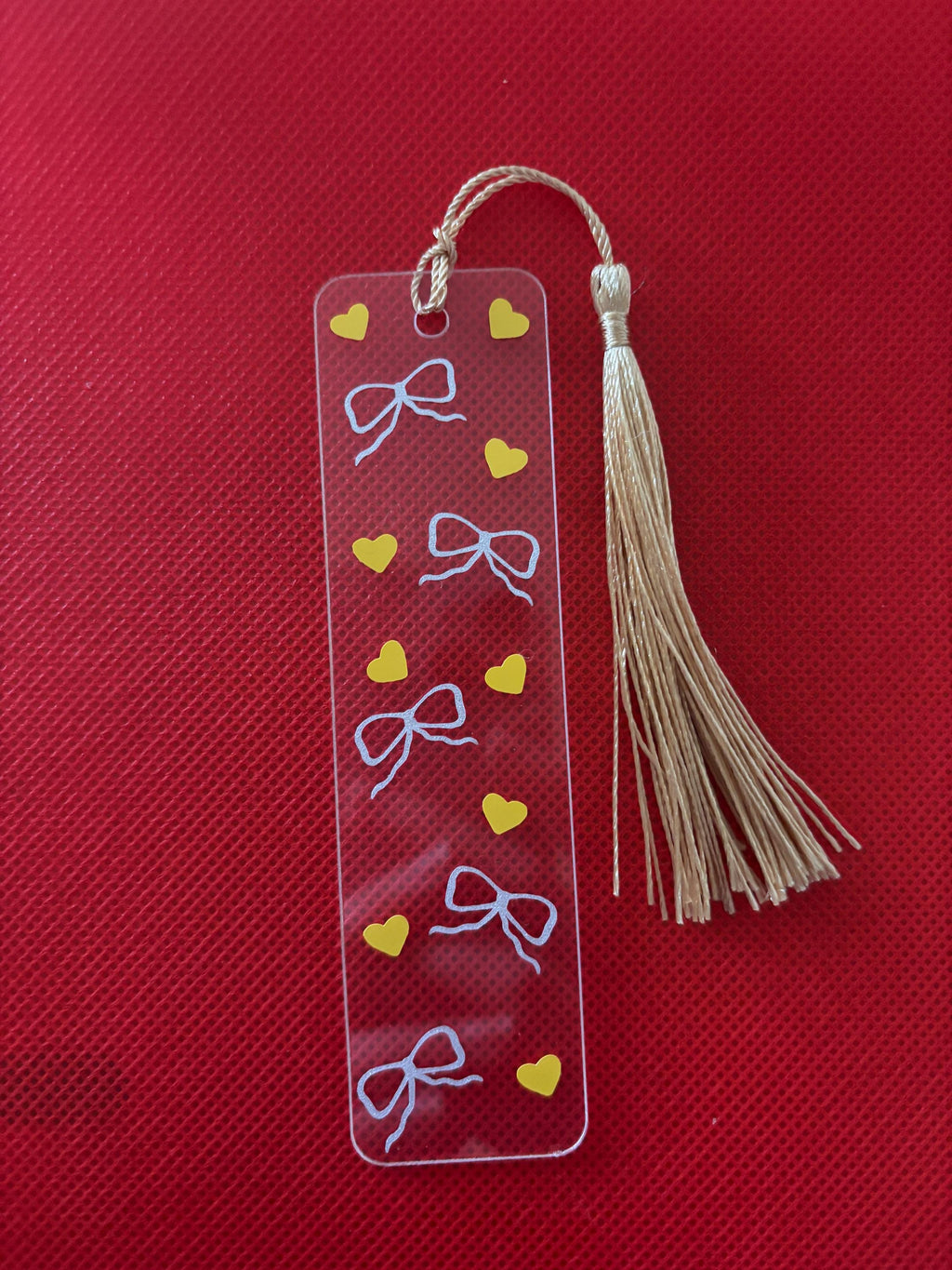 Acrylic Bookmark with Tassel, Vinyl Page Holder for Readers
