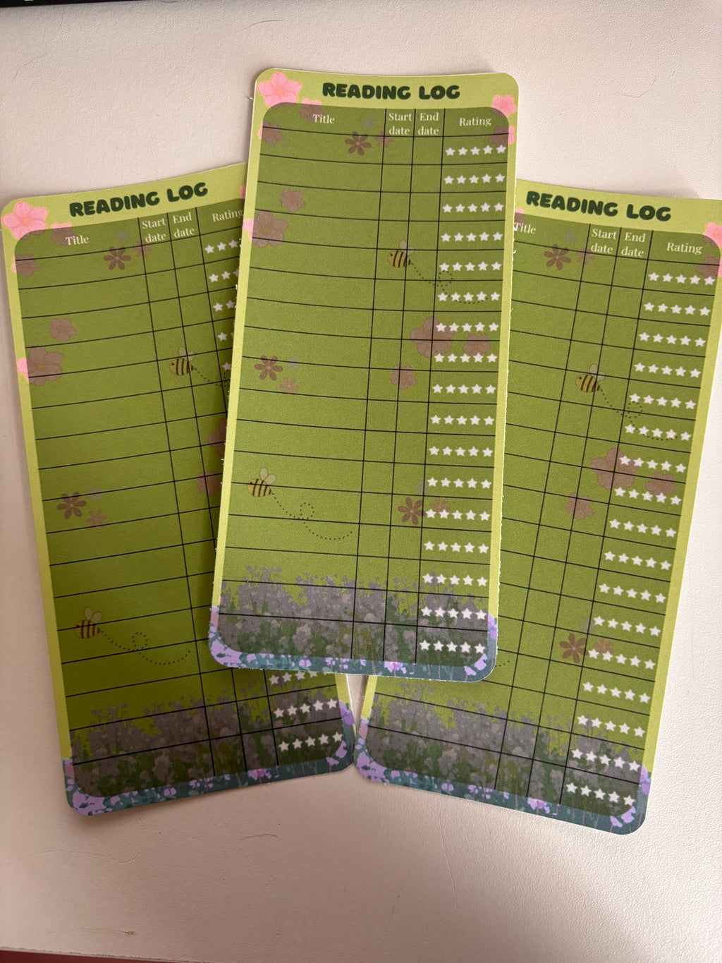 Reading Log Book Tracker: New Colors! Cardstock Pages