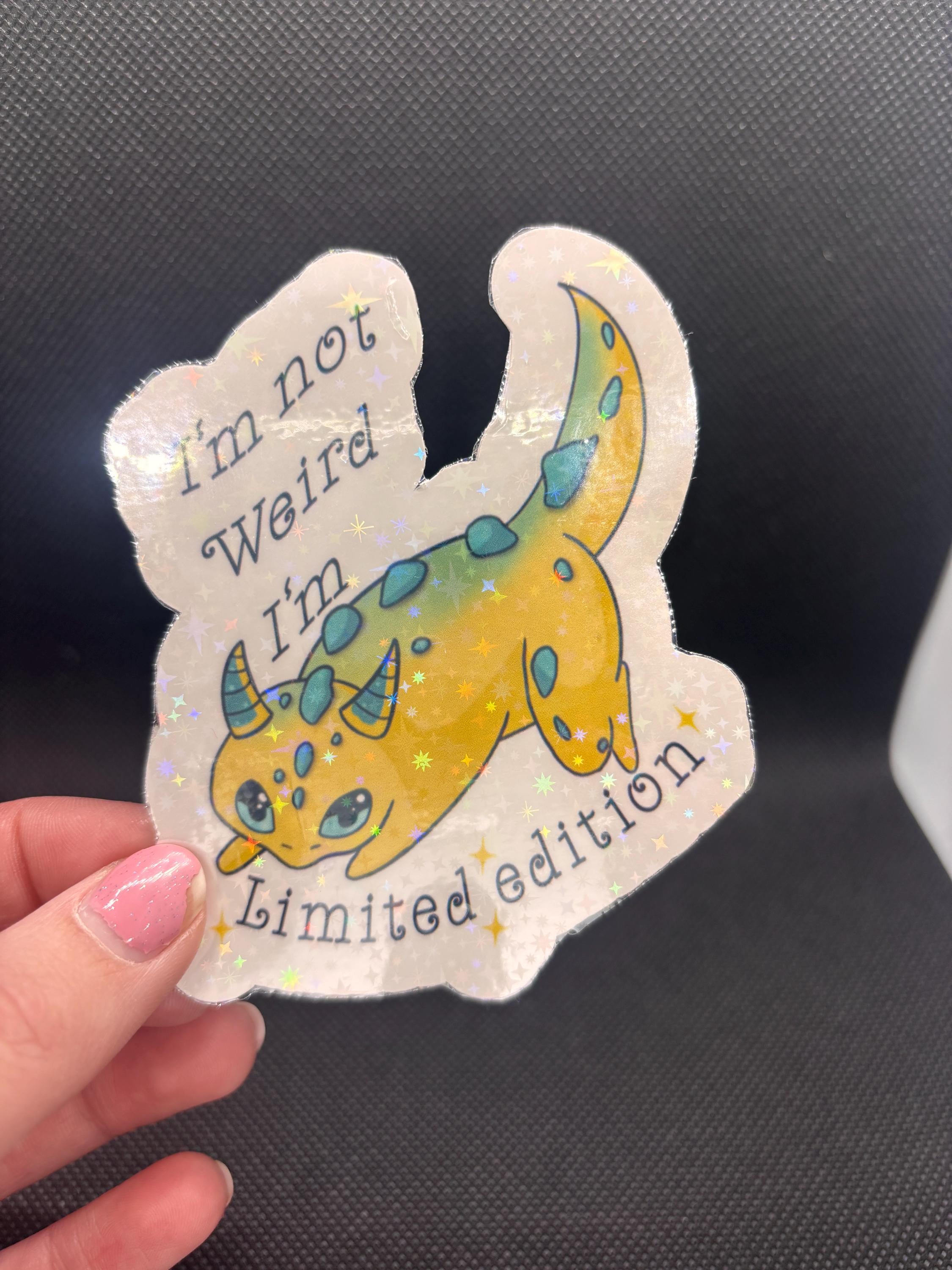 Sparkling Dragon Stickers with Glitter Top Coat – Funny & Cute Vinyl Sticker Set