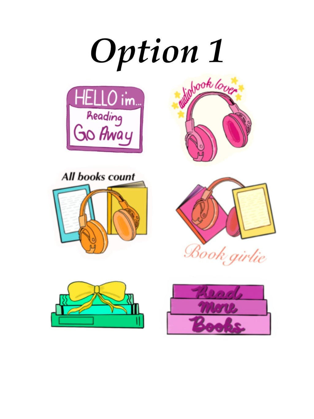 Romance Book Vinyl Sticker Set – All Books & Romance Readers Designs | FREE Bonus Sticker