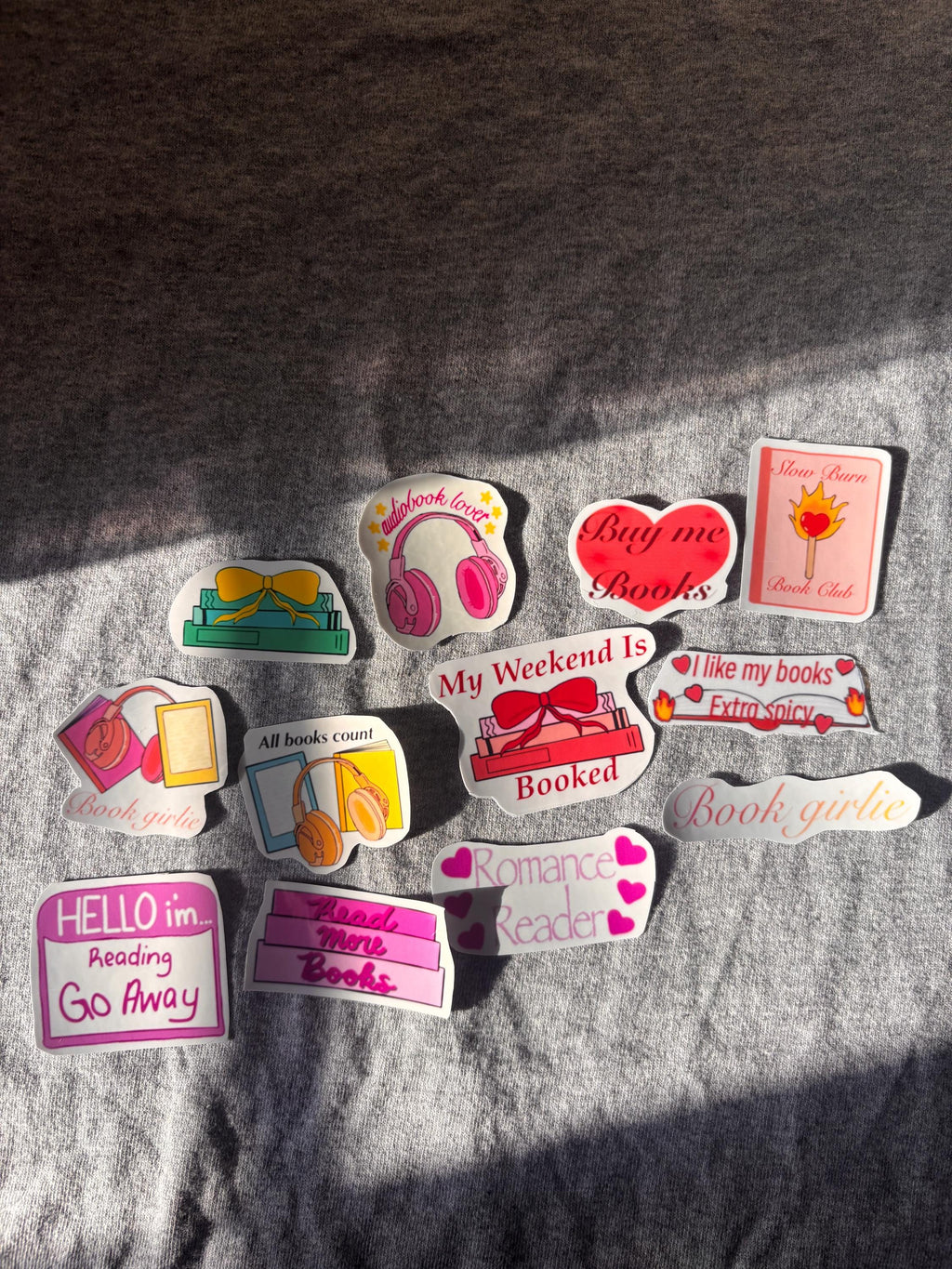 Romance Book Vinyl Sticker Set – All Books & Romance Readers Designs | FREE Bonus Sticker