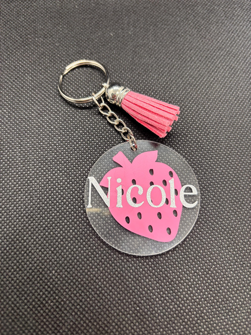 Personalized Keychain with Tassel – Custom Word or Initials Charm | Unique Gift