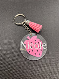 Personalized Keychain with Tassel – Custom Word or Initials Charm | Unique Gift