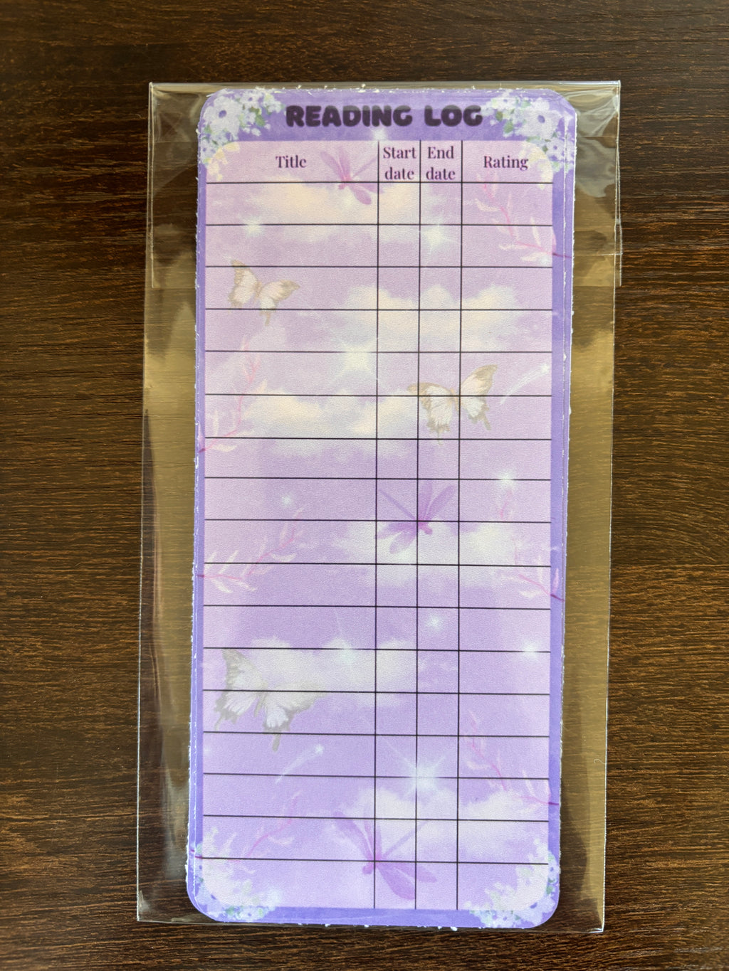Reading Log Book Tracker: New Colors! Cardstock Pages