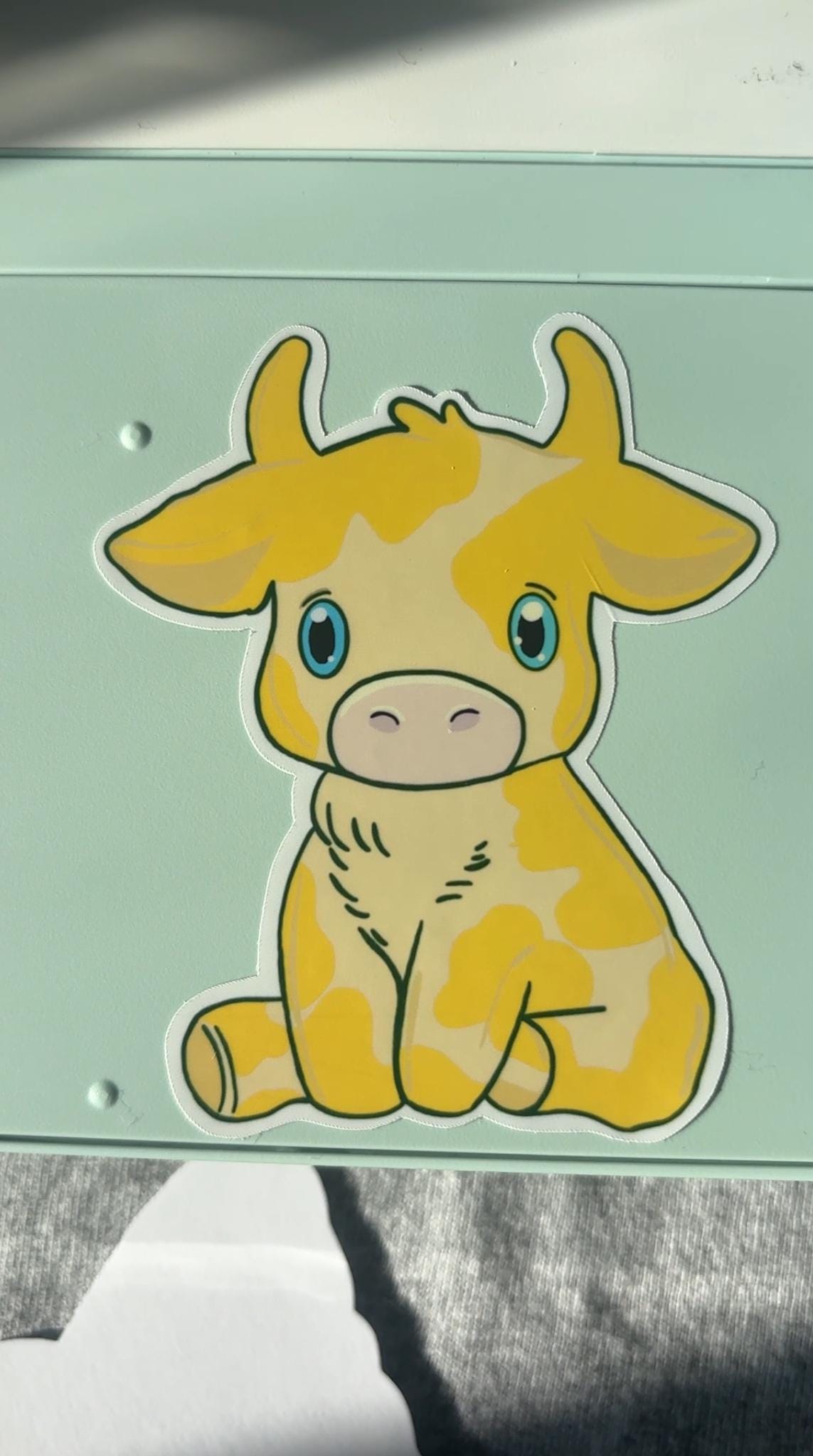 Fruit Cow Vinyl Sticker Set – Cute Kawaii Cow Stickers with FREE Bonus Sticker