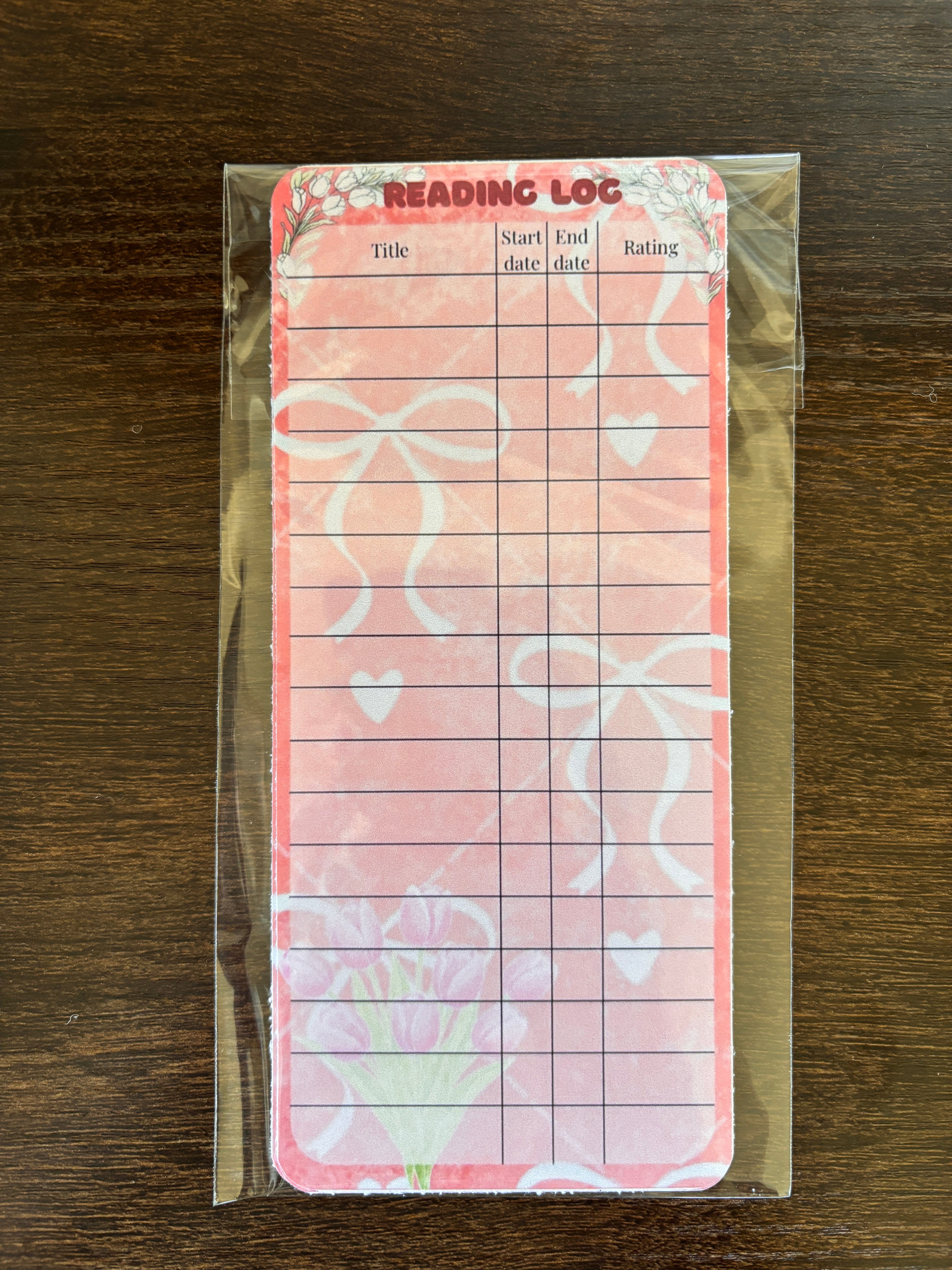 Reading Log Book Tracker: New Colors! Cardstock Pages