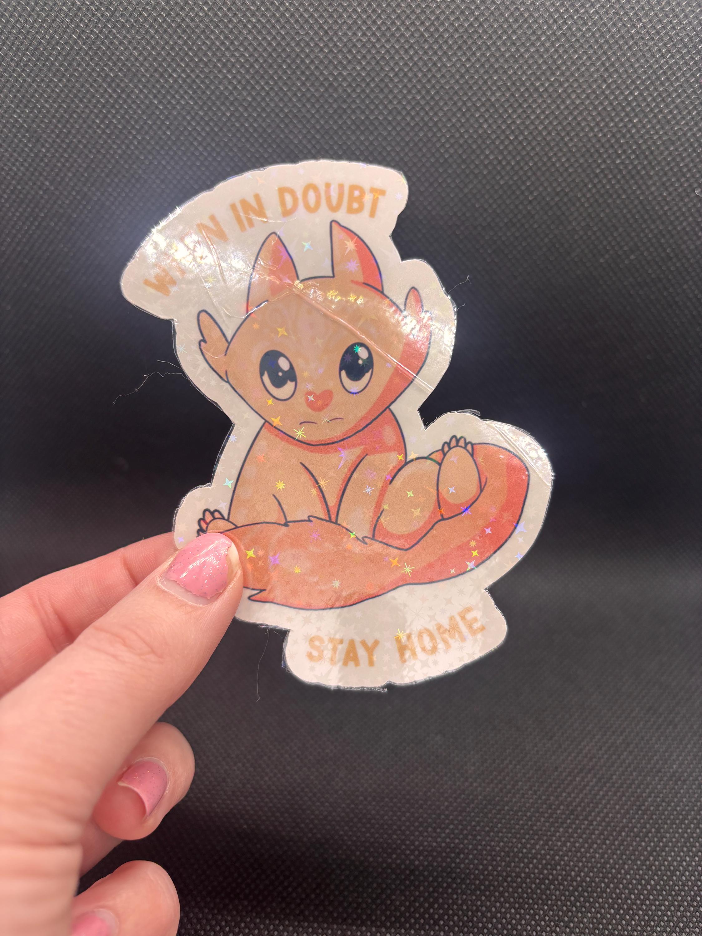 Sparkling Dragon Stickers with Glitter Top Coat – Funny & Cute Vinyl Sticker Set