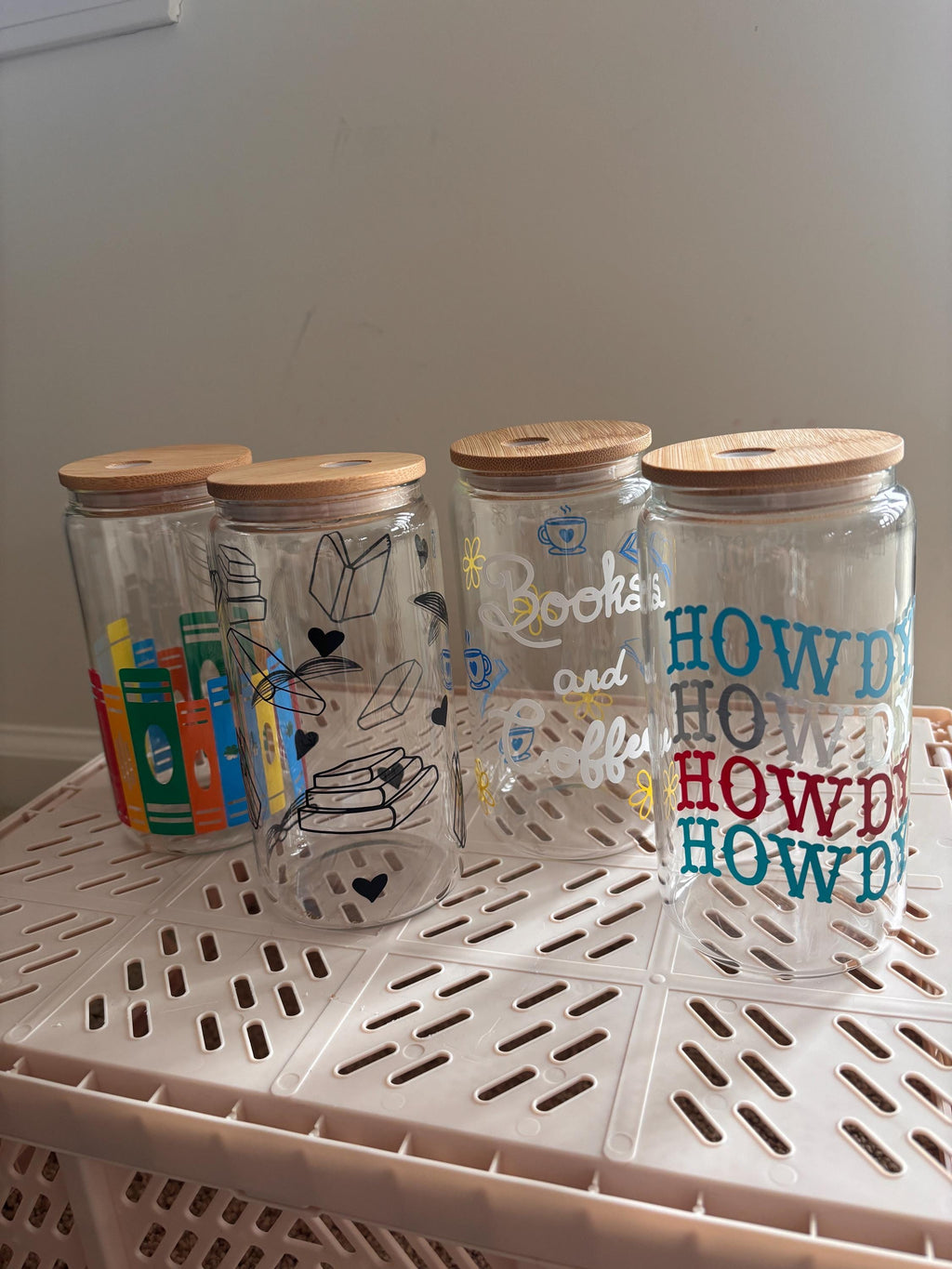 Customizable Bundle Box: Glass Cups, Stickers, Bookmarks, Logs, Keychain