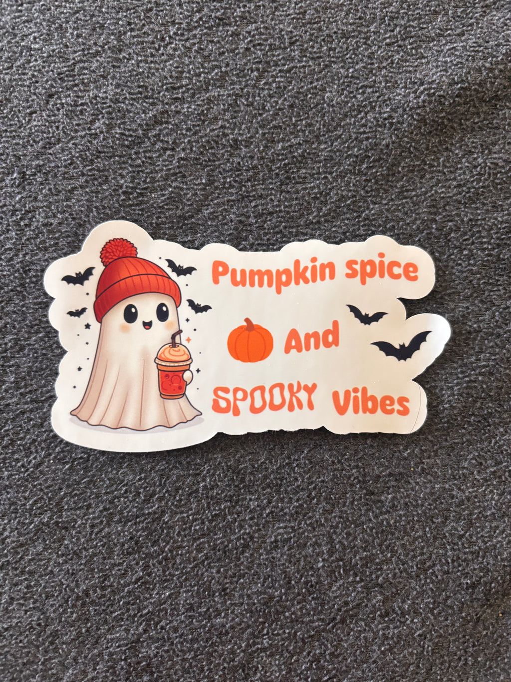 Pumpkin spice, spooky sticker
