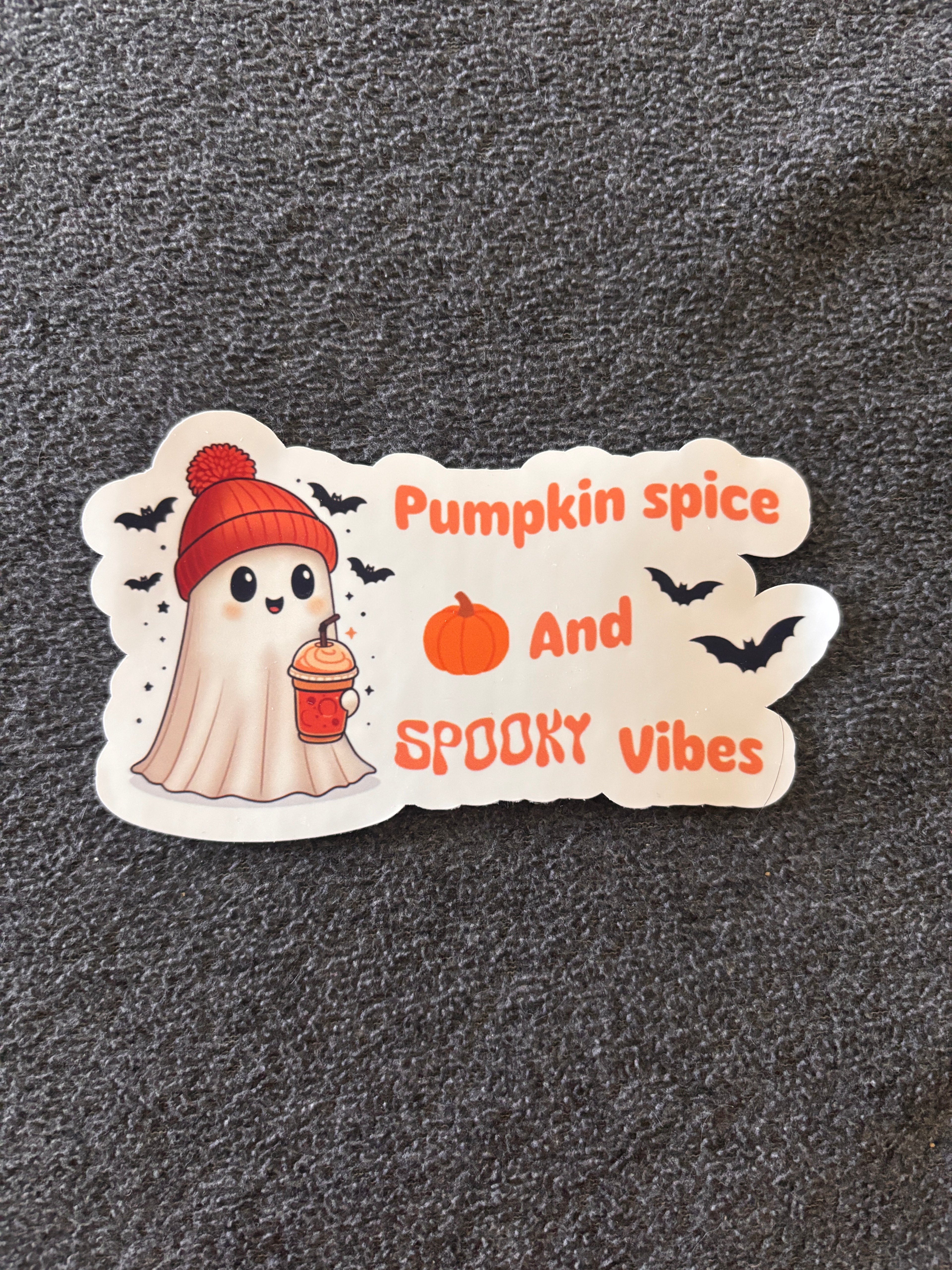 Pumpkin spice, spooky sticker