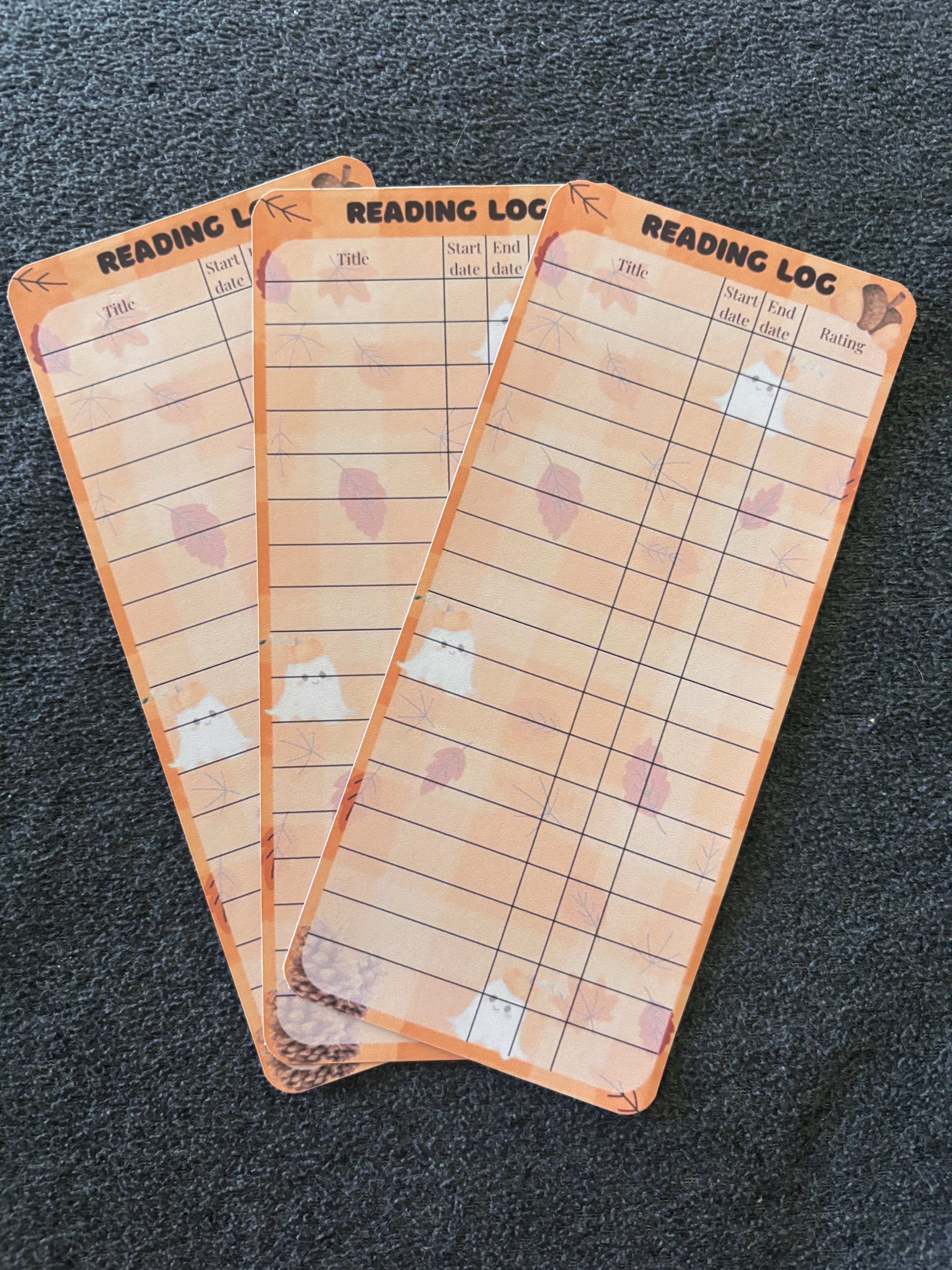 Fall reading log (3pack)