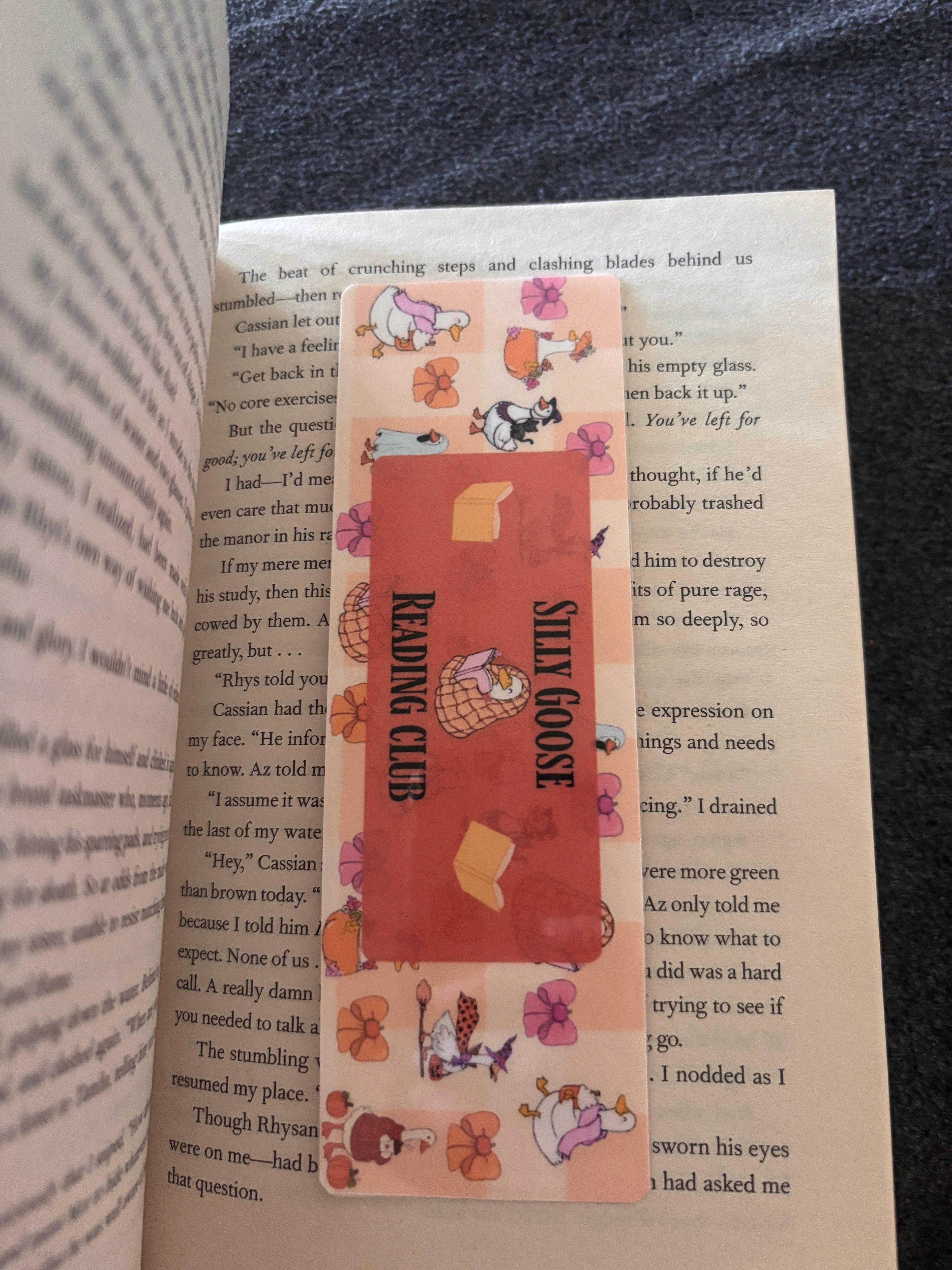 Silly goose reading club bookmark