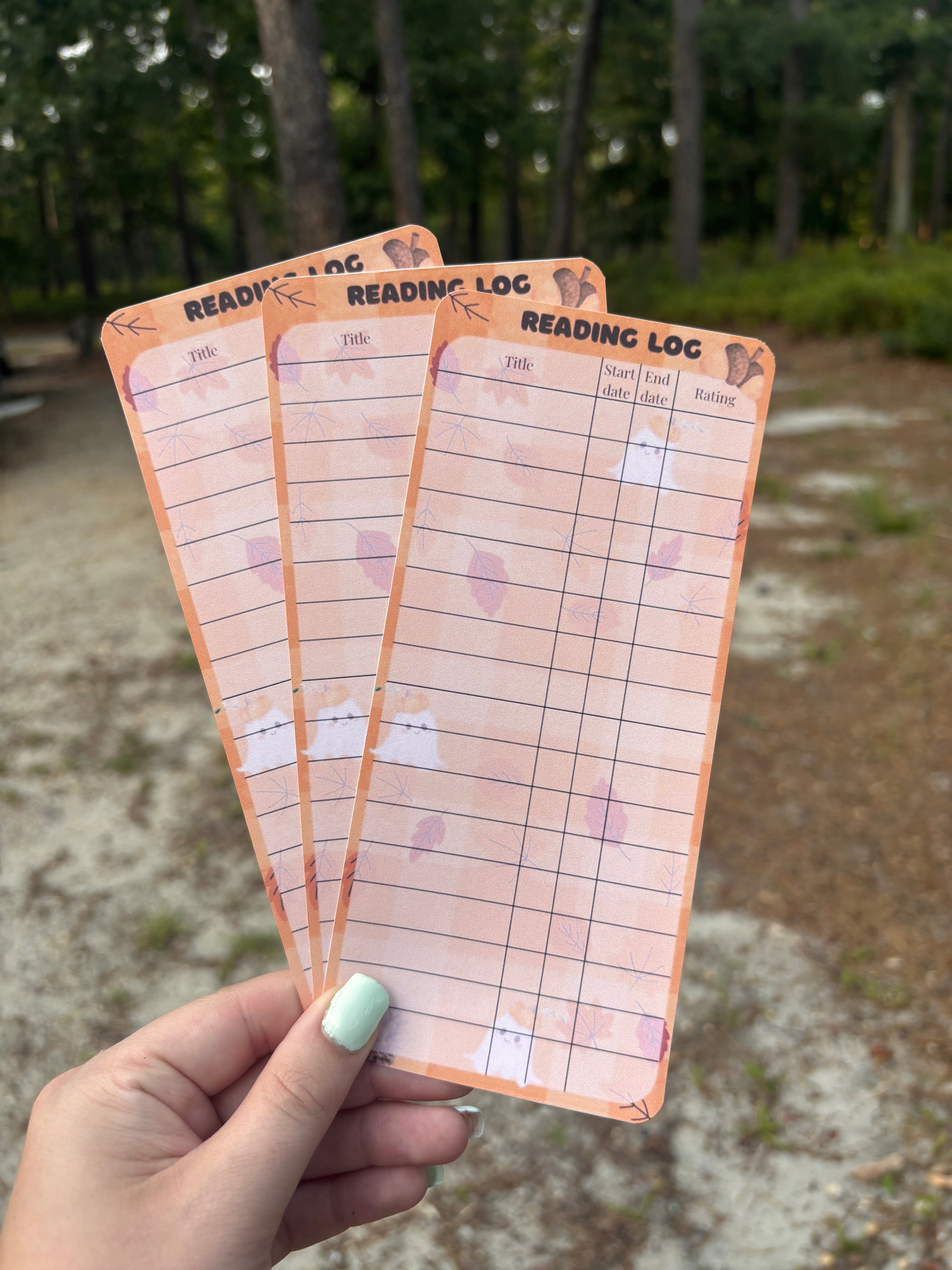 Fall reading log (3pack)
