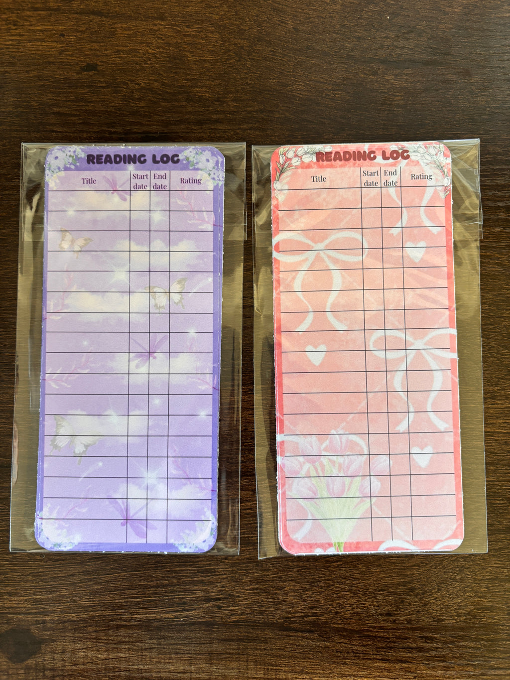Reading Log Book Tracker: New Colors! Cardstock Pages