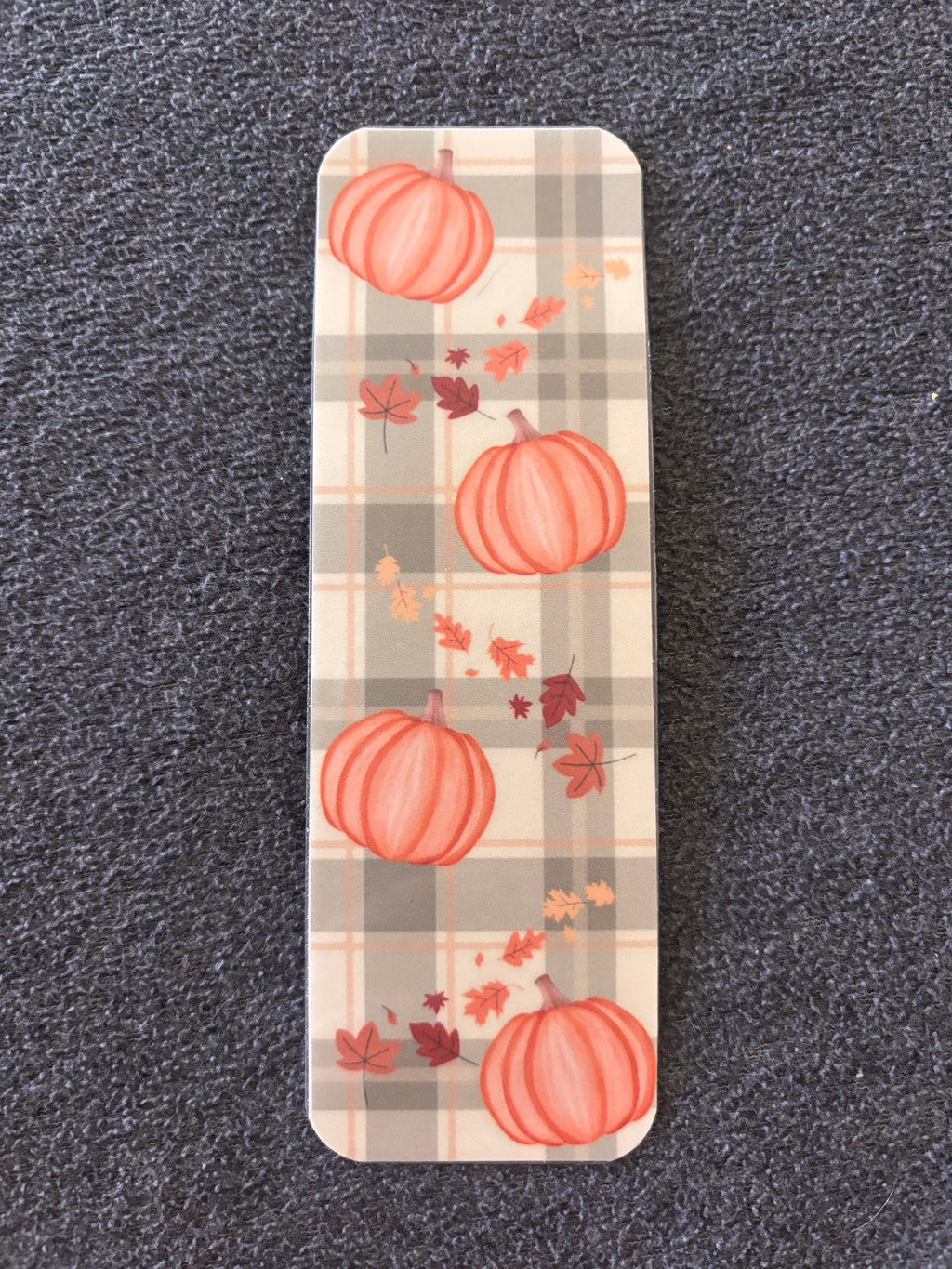 Fall pumpkins bookmark