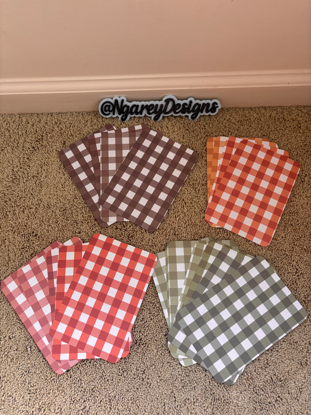 DIY Kindle inserts plaid