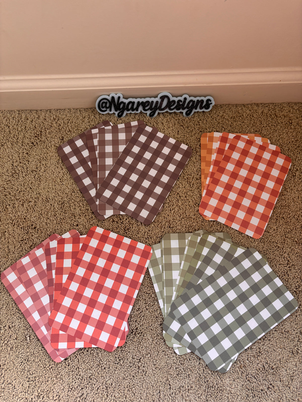 DIY Kindle inserts plaid