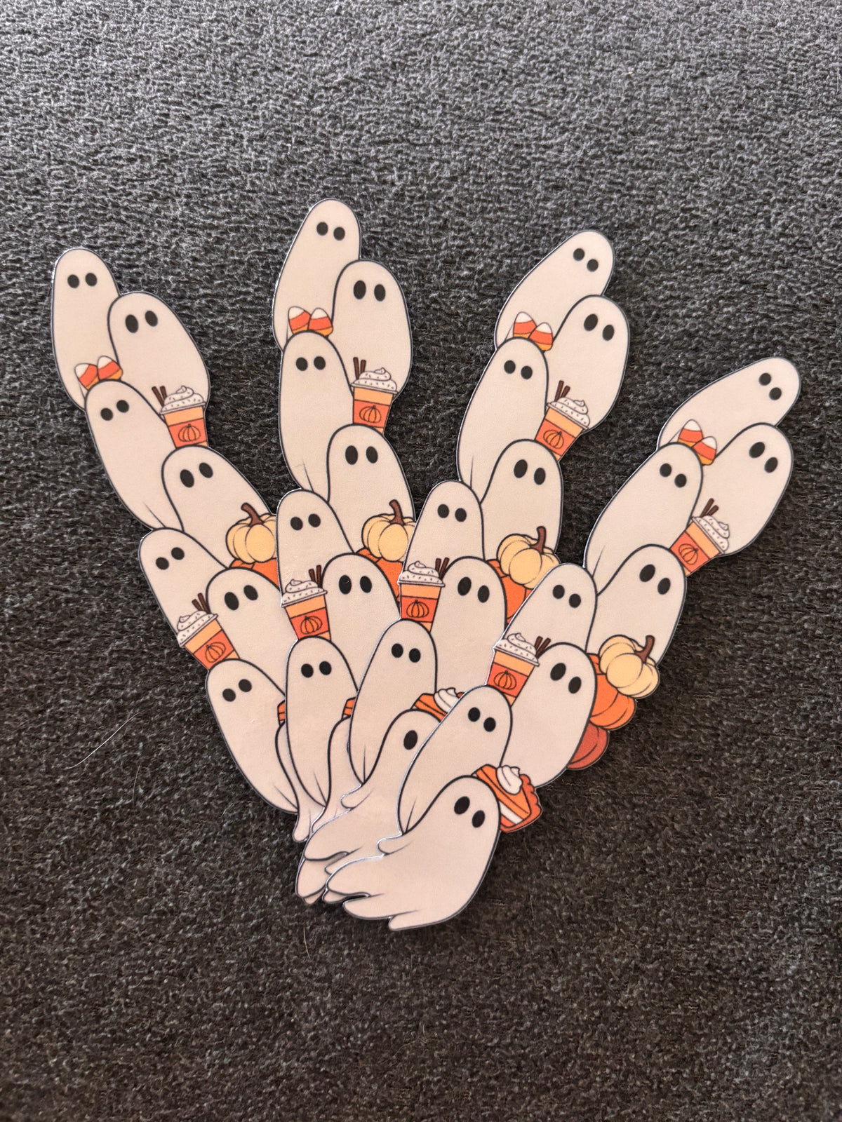 Ghostly pumpkin bookmark