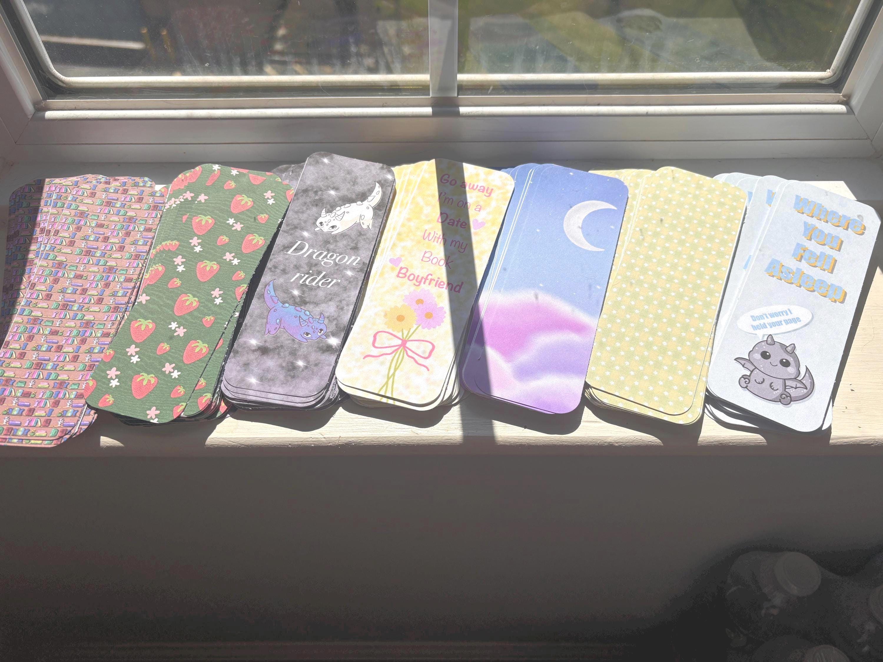 Handmade Cardstock Bookmarks – Multiple Designs | 2x6in Page Holder for Book Lovers