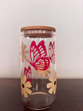 Spring butterfly glass/plastic cup