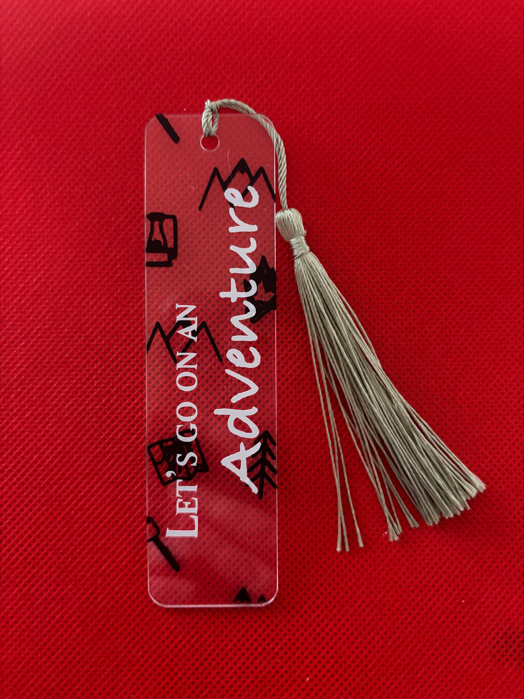 Acrylic Bookmark with Tassel, Vinyl Page Holder for Readers