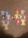 Fruit Cow Vinyl Sticker Set – Cute Kawaii Cow Stickers with FREE Bonus Sticker