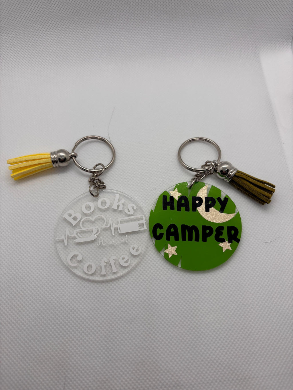 Vinyl Design Keychain with Tassel – 12 Designs to Choose From | Cute Gift