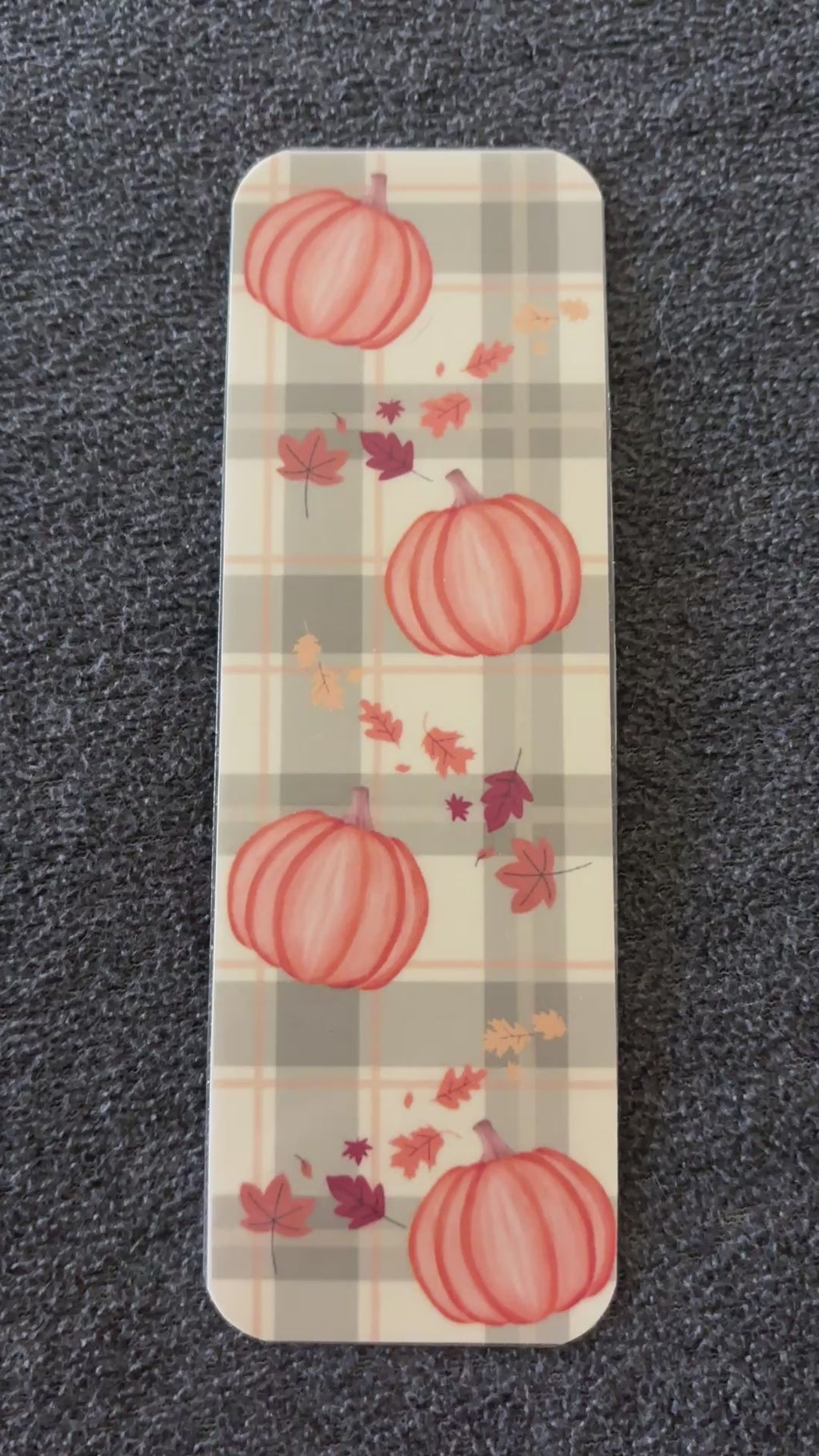 Fall pumpkins bookmark